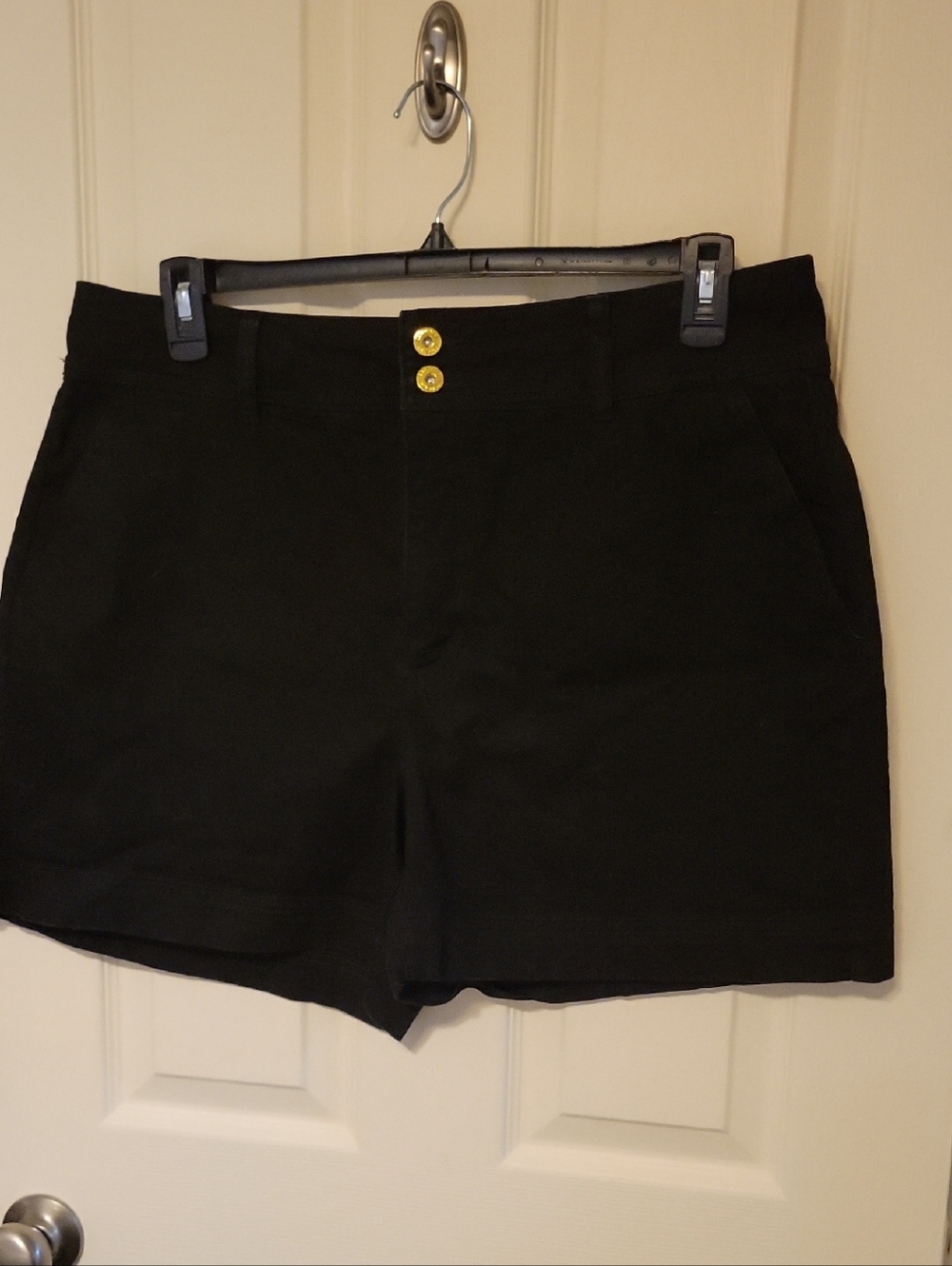 INC International Concepts Black Shorts with Gold Buttons